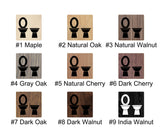 034 Gender Neutral Toilet Bathroom Wood Sign