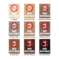 056 No Diving Swimming Pool Wood Sign