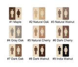 096 Square Unisex Wood Restroom Sign