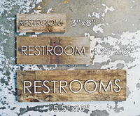 015 Reclaimed Barnwood Restroom Sign