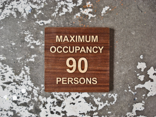 048 Maximum Occupancy Building Fire Code Sign – Gray Skunk Inc.