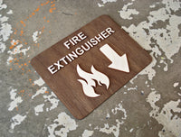 039 Fire Extinguisher Wood Sign