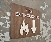 039 Fire Extinguisher Wood Sign