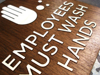 036 Employee Please Wash Hands Sign