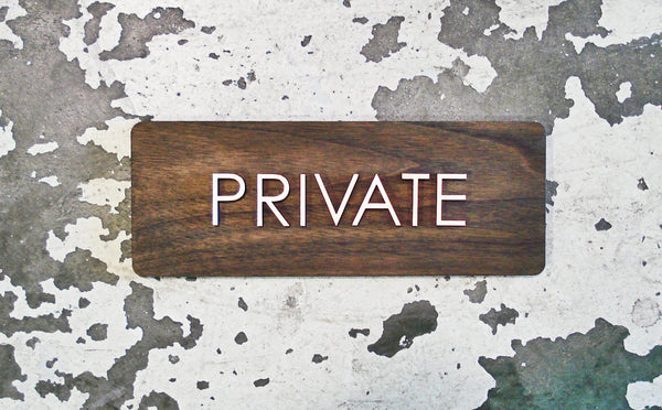 063 Private Office Door Wood Sign