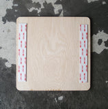 096 Square Unisex Wood Restroom Sign