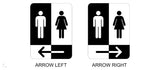 014 Unisex Restroom Arrow Sign
