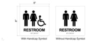 061 Exterior WATERPROOF ADA Restroom Sign