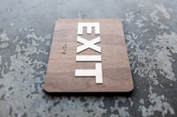 043 Wood Exit Office Sign