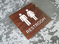 061 Exterior WATERPROOF ADA Restroom Sign