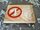 032 Exterior Wood No Smoking Sign