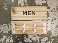 064 Cedar Men & Women Restroom - 2 Sign Set