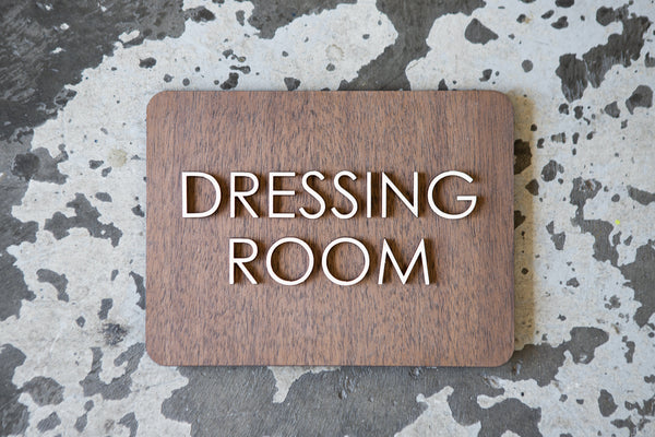 041 Dressing Changing Room Wood Sign