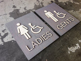 065 Ladies & Gents Restroom - 2 Sign Set