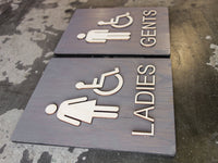 065 Ladies & Gents Restroom - 2 Sign Set