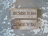 015 Reclaimed Barnwood Restroom Sign