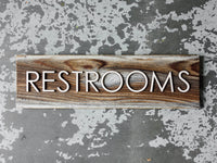 015 Reclaimed Barnwood Restroom Sign