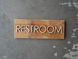 015 Reclaimed Barnwood Restroom Sign