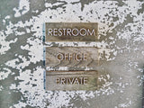 015 Reclaimed Barnwood Restroom Sign