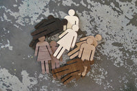 035 Quality Wooden Restroom People- Set of 2 Figures