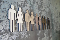 035 Quality Wooden Restroom People- Set of 2 Figures