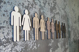 035 Quality Wooden Restroom People- Set of 2 Figures